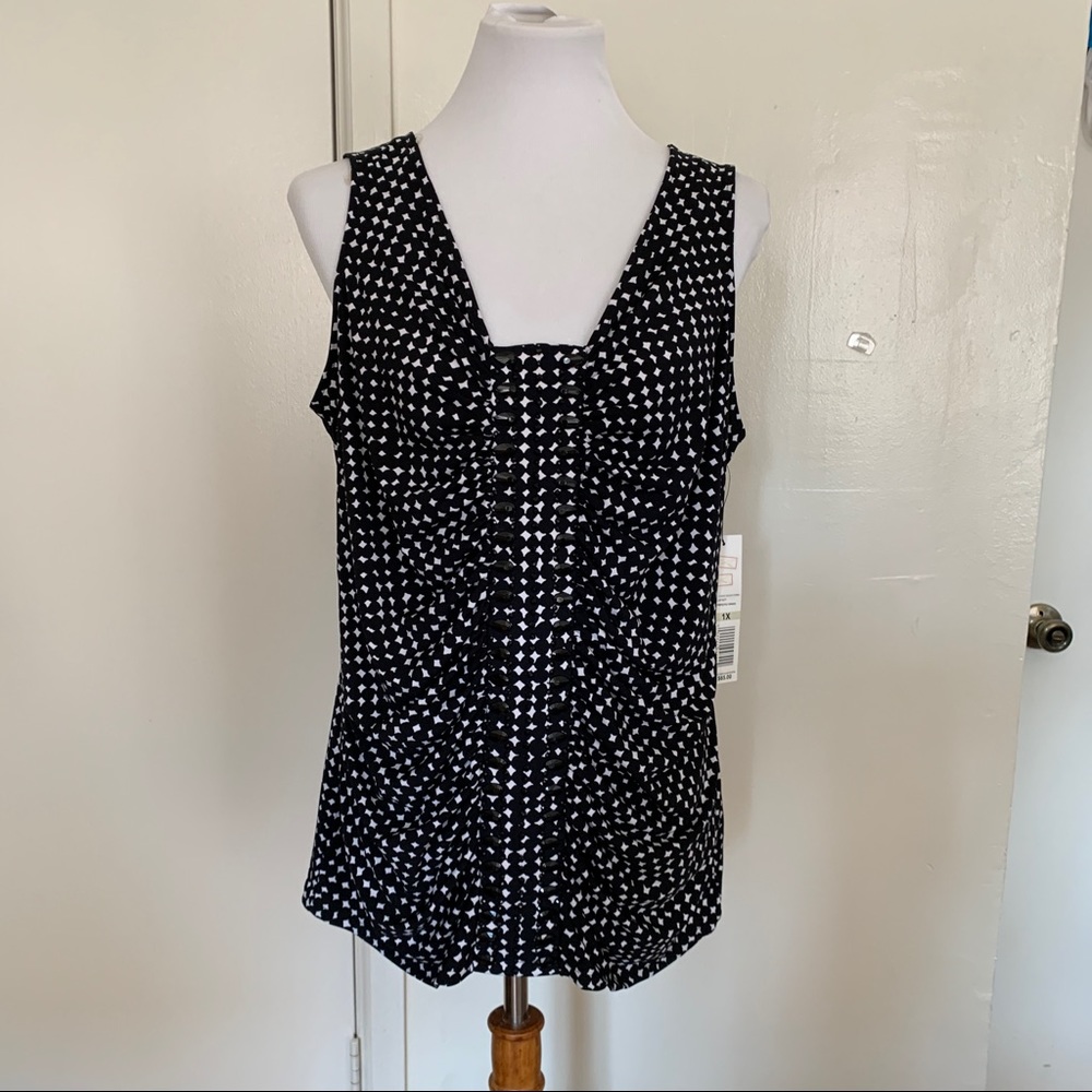 Rafaella sleeveless blouse sz 1X
